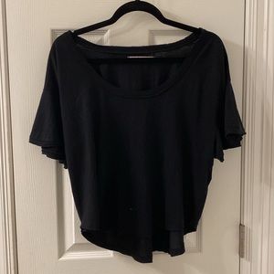 Free people size small black flowy top, never worn